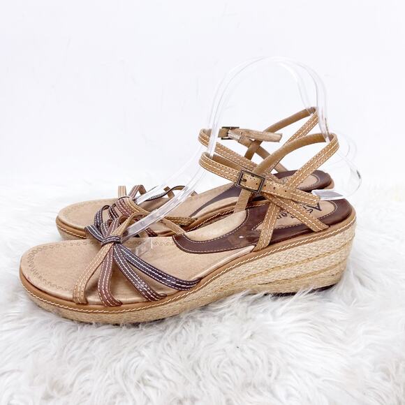 Clarks Artisan 10 M Womens Brown Tan Leather Ankle Strap Comfort Sandals - Picture 4 of 8